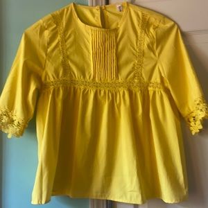 yellow top rarely worn